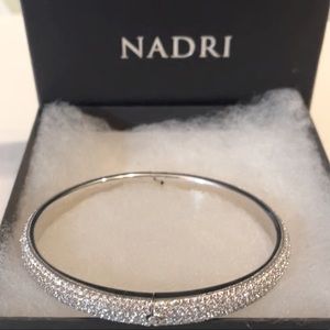NADRI CZ RHODIUM BANGLE